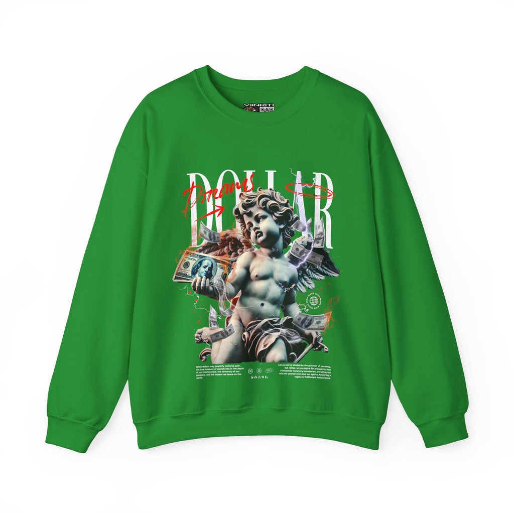 Crewneck Sweatshirt — 'Dollar' Statue Collage Graphic