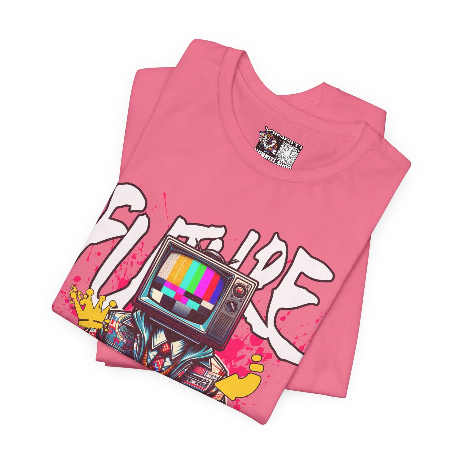 """"" VIINRITI  EXCLUSIVE Retro TV Robot Graphic Tee — "Vibe In Reset" Streetwear T-Shirt