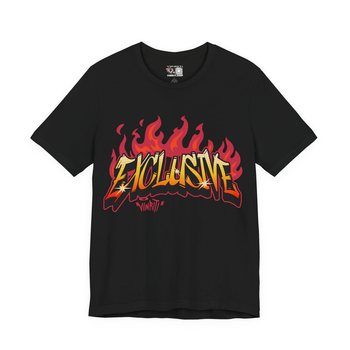 VIINRITI- 'Exclusive' Flame Graphic Streetwear T‑Shirt