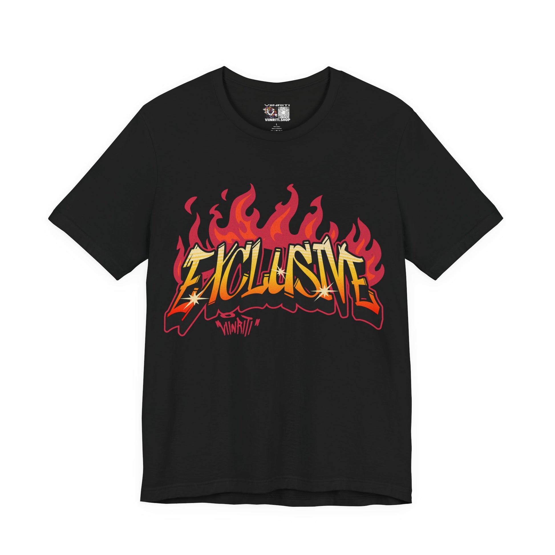 VIINRITI- 'Exclusive' Flame Graphic Streetwear T‑Shirt