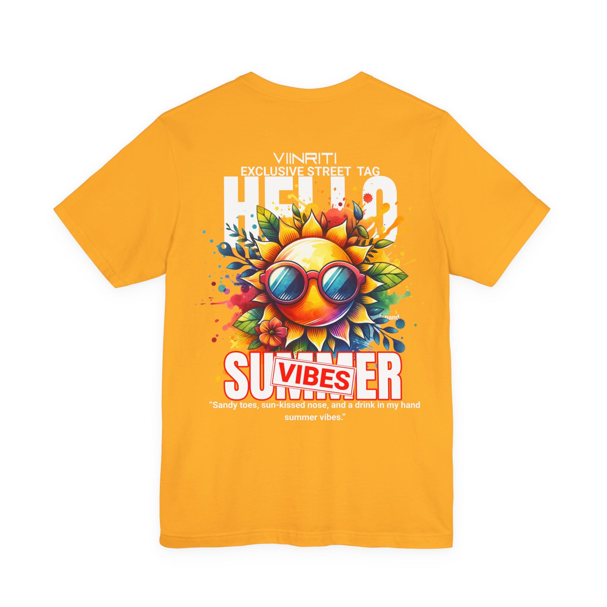 Summer Vibes Sunflower Tee - Colorful Sunglasses Graphic T-Shirt