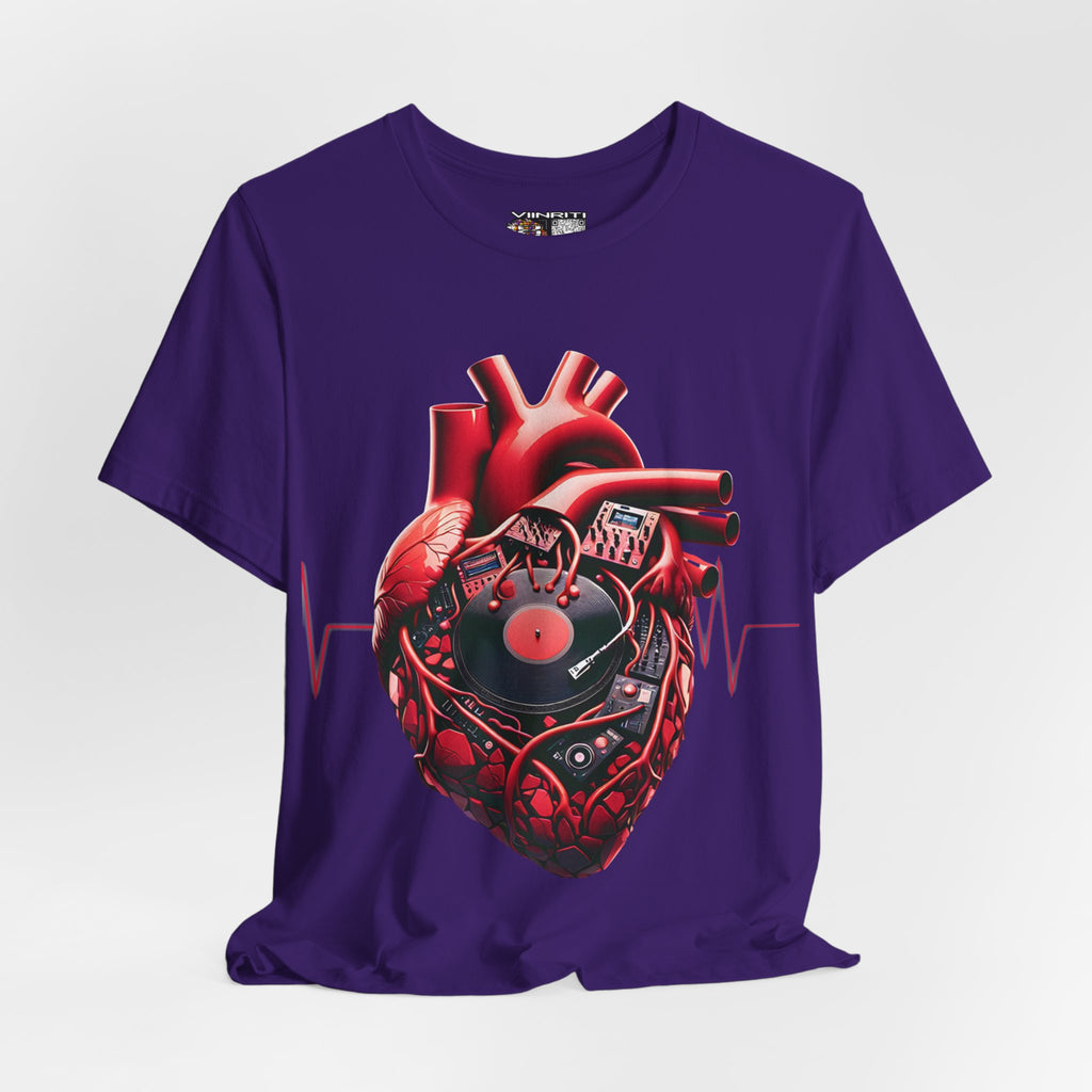 Heart Beat Vinyl Tee — Anatomical Heart Record T-Shirt