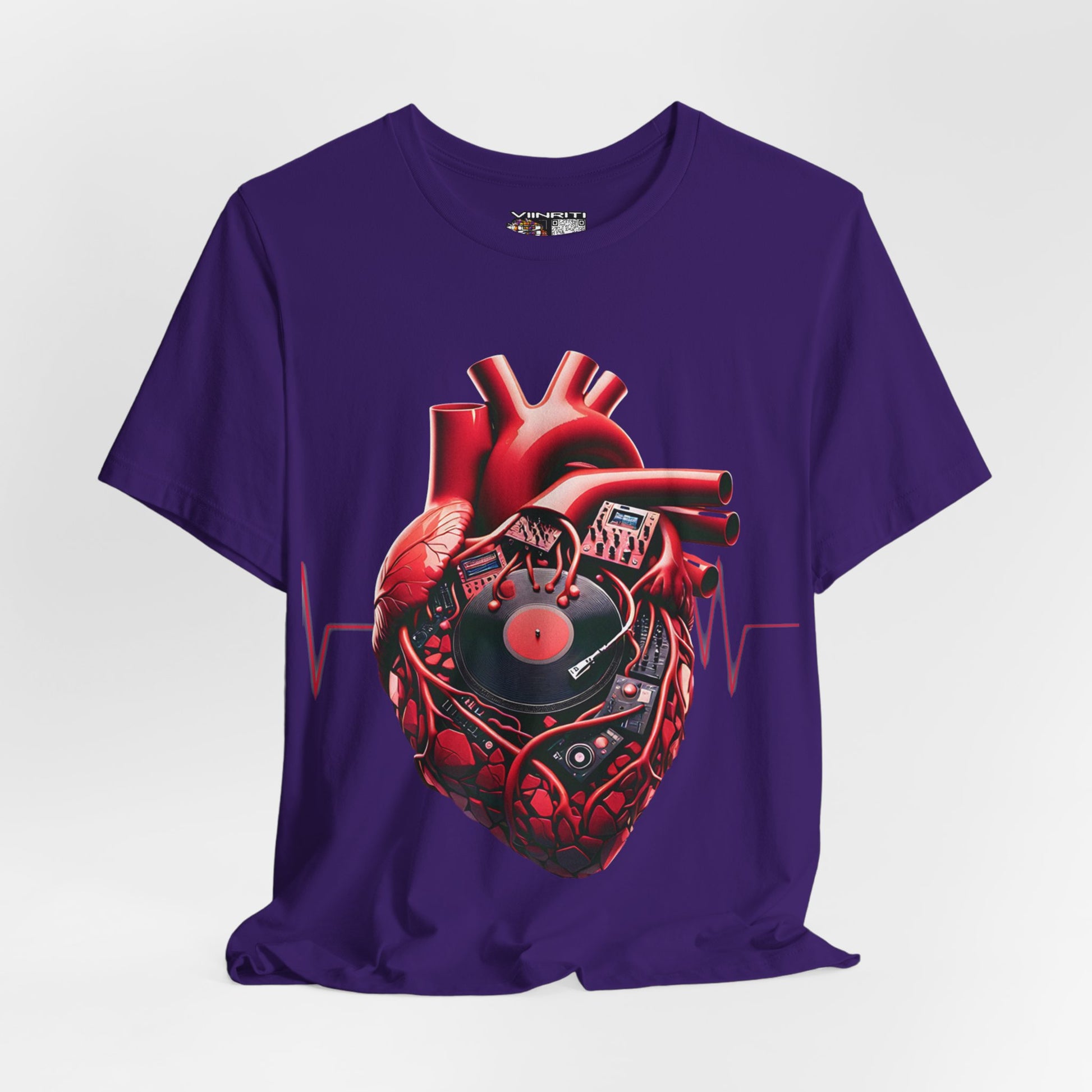 Heart Beat Vinyl Tee — Anatomical Heart Record T-Shirt
