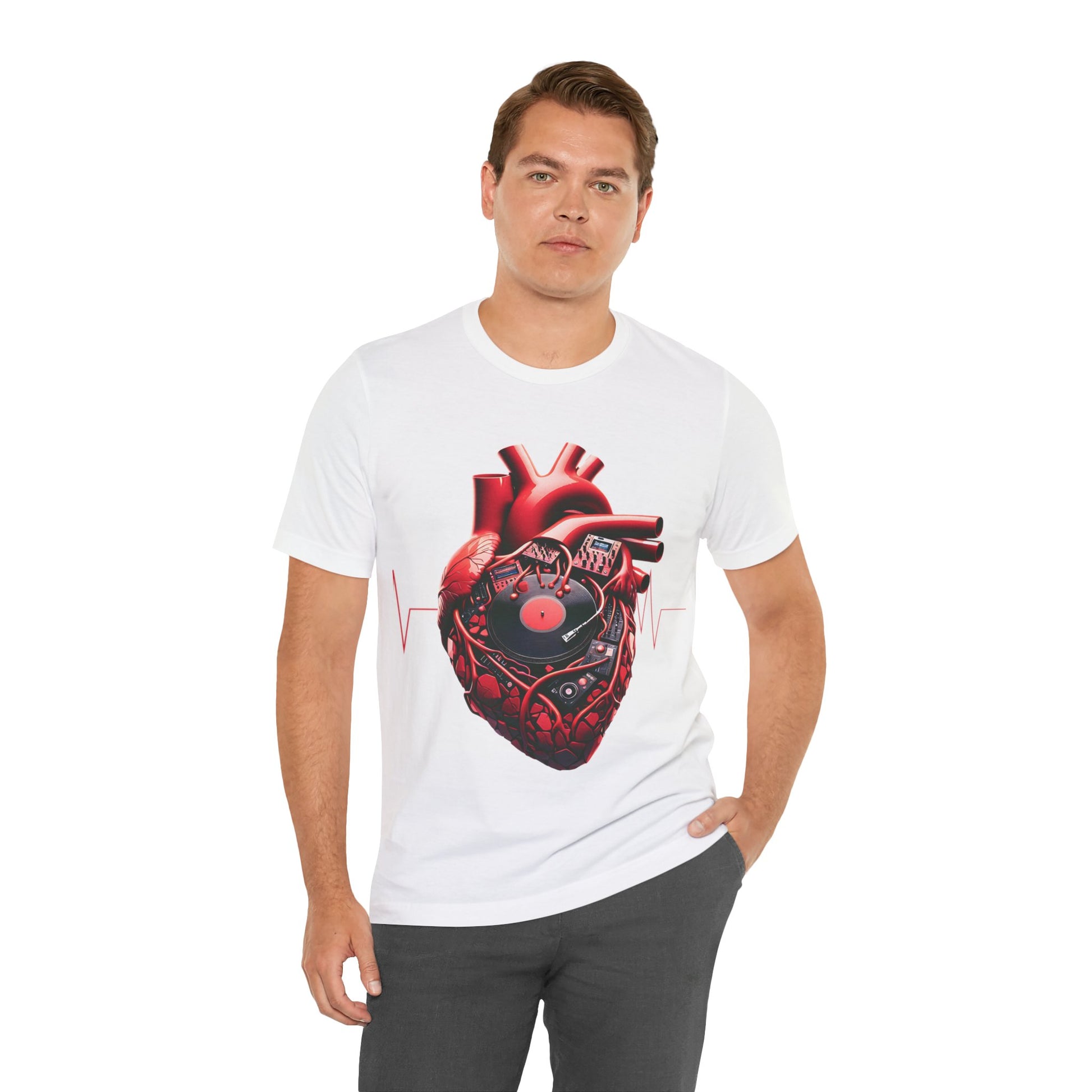 Heart Beat Vinyl Tee — Anatomical Heart Record T-Shirt