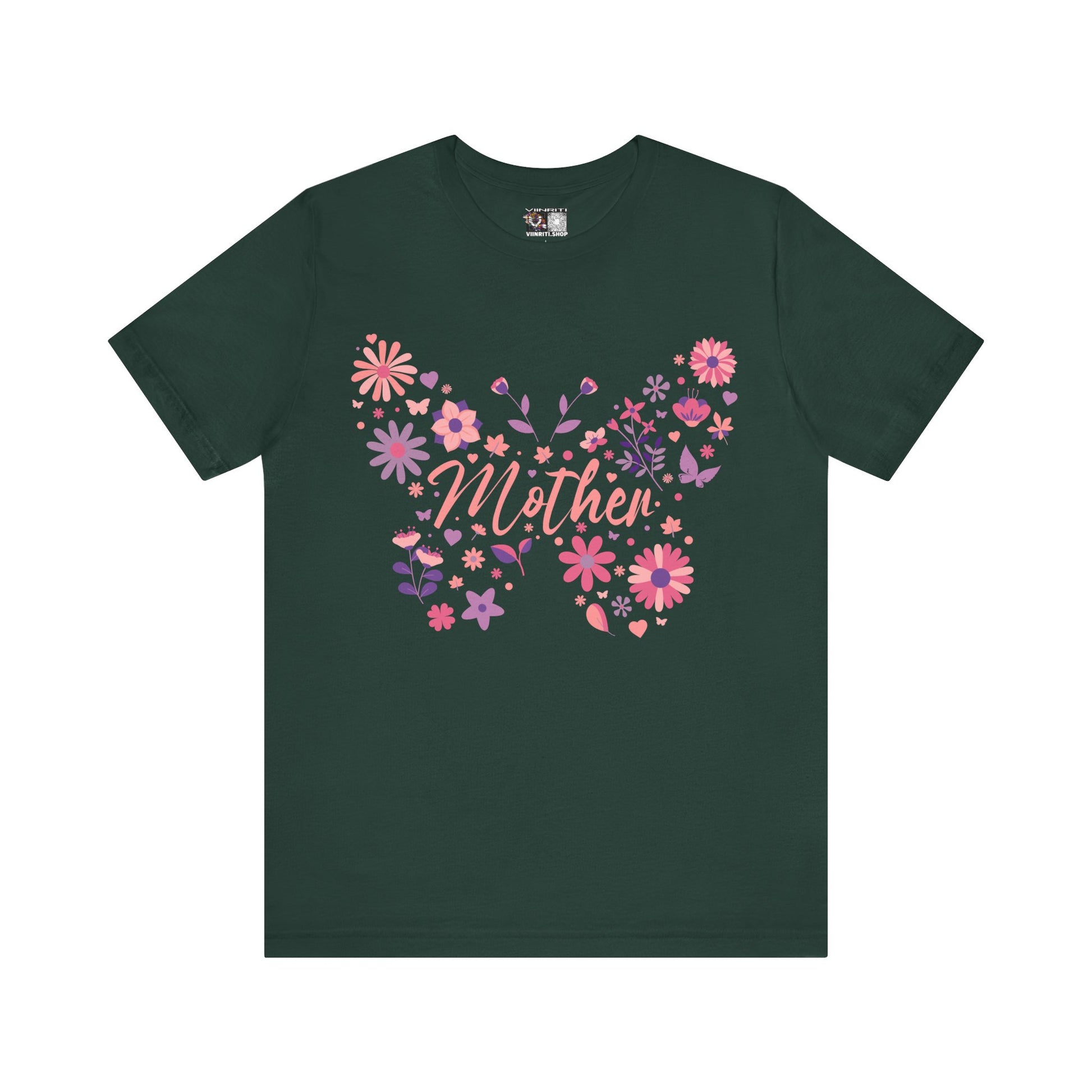 Butterfly Mother T-Shirt,Tee for Mom, Floral Gift, Birthday Present, Mother's Day Apparel, Cute Butterfly Design