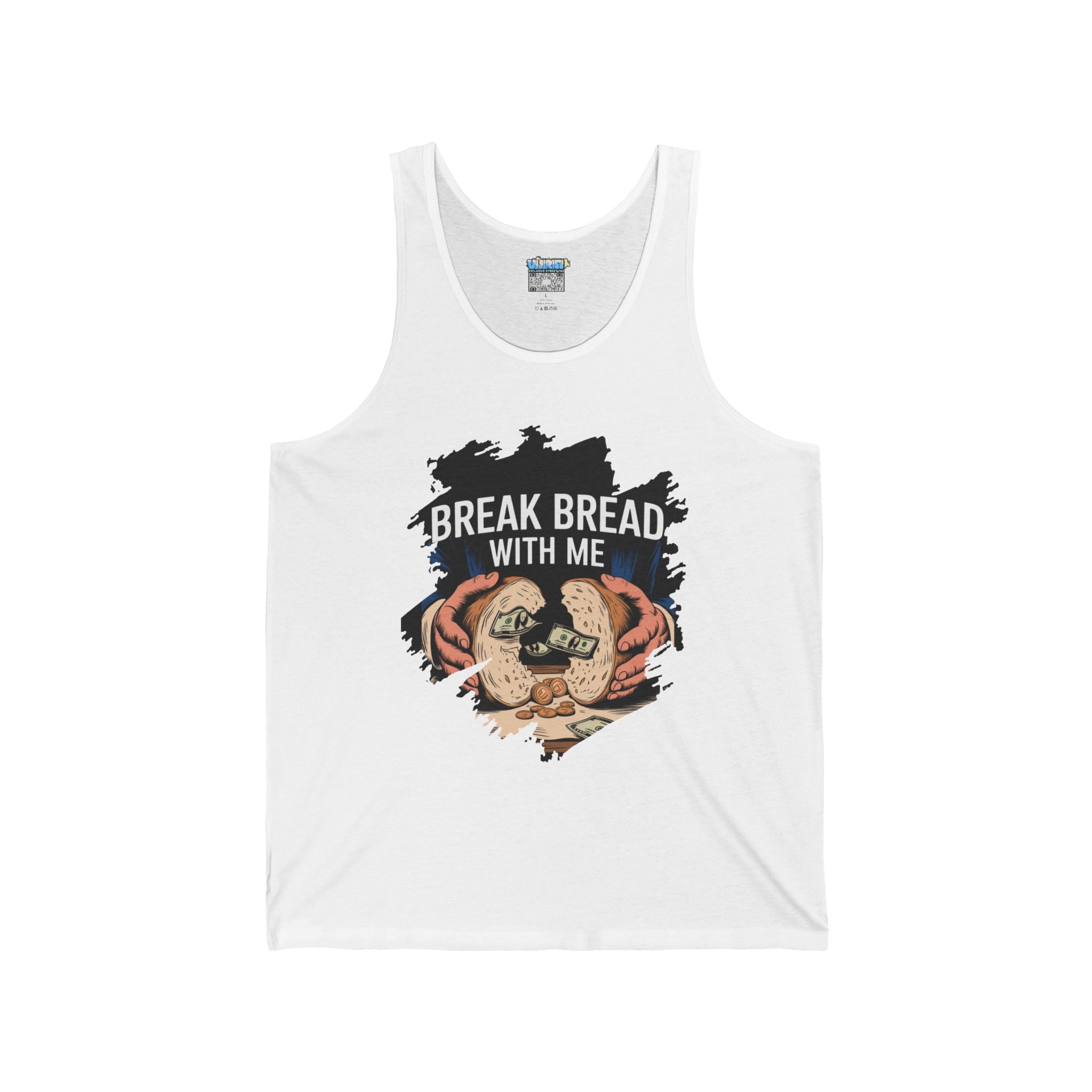 Break Bread With Me Unisex Jersey Tank - Casual & Fun Summer Wear