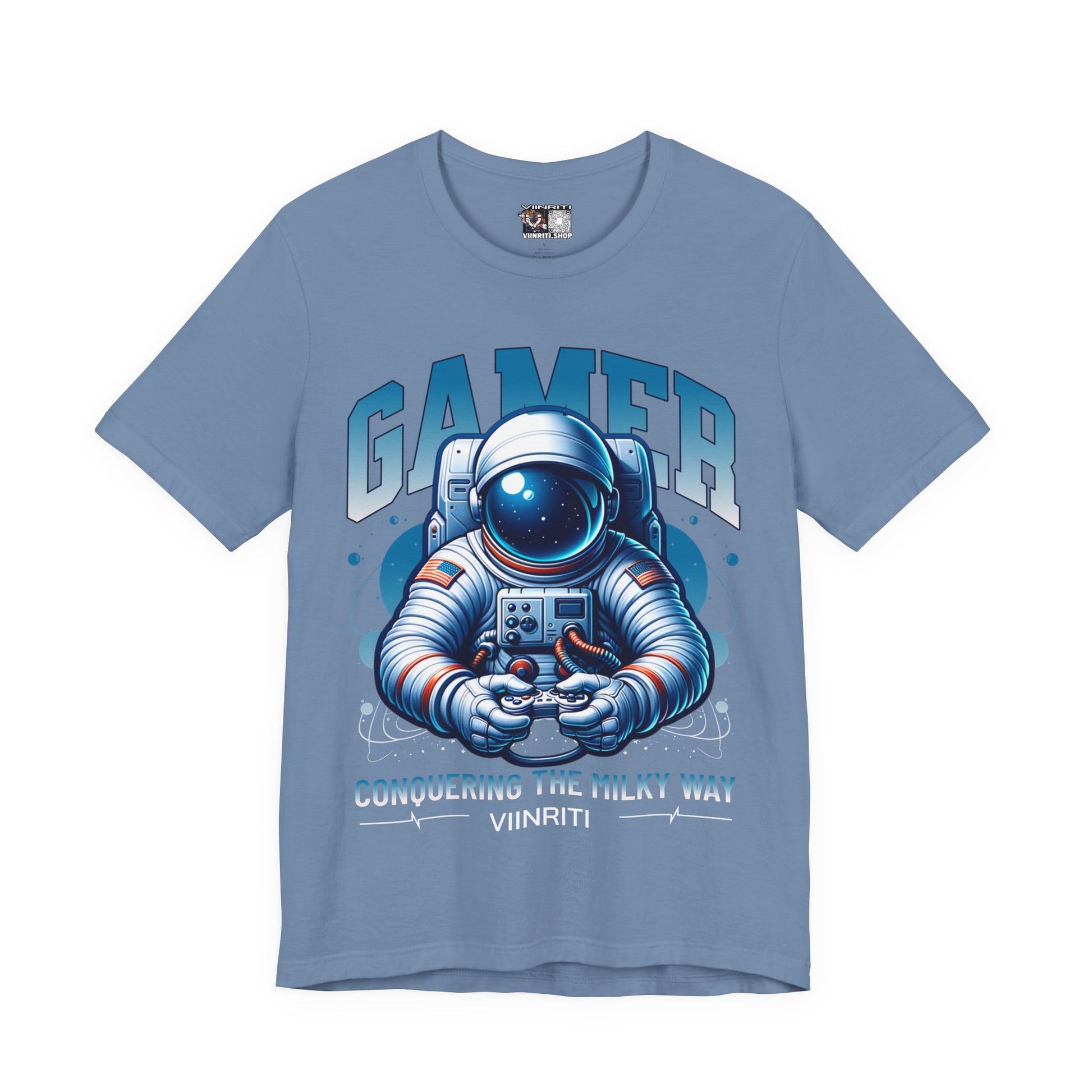 Astronaut Gamer T‑Shirt — 'GAMER' Space Controller Tee