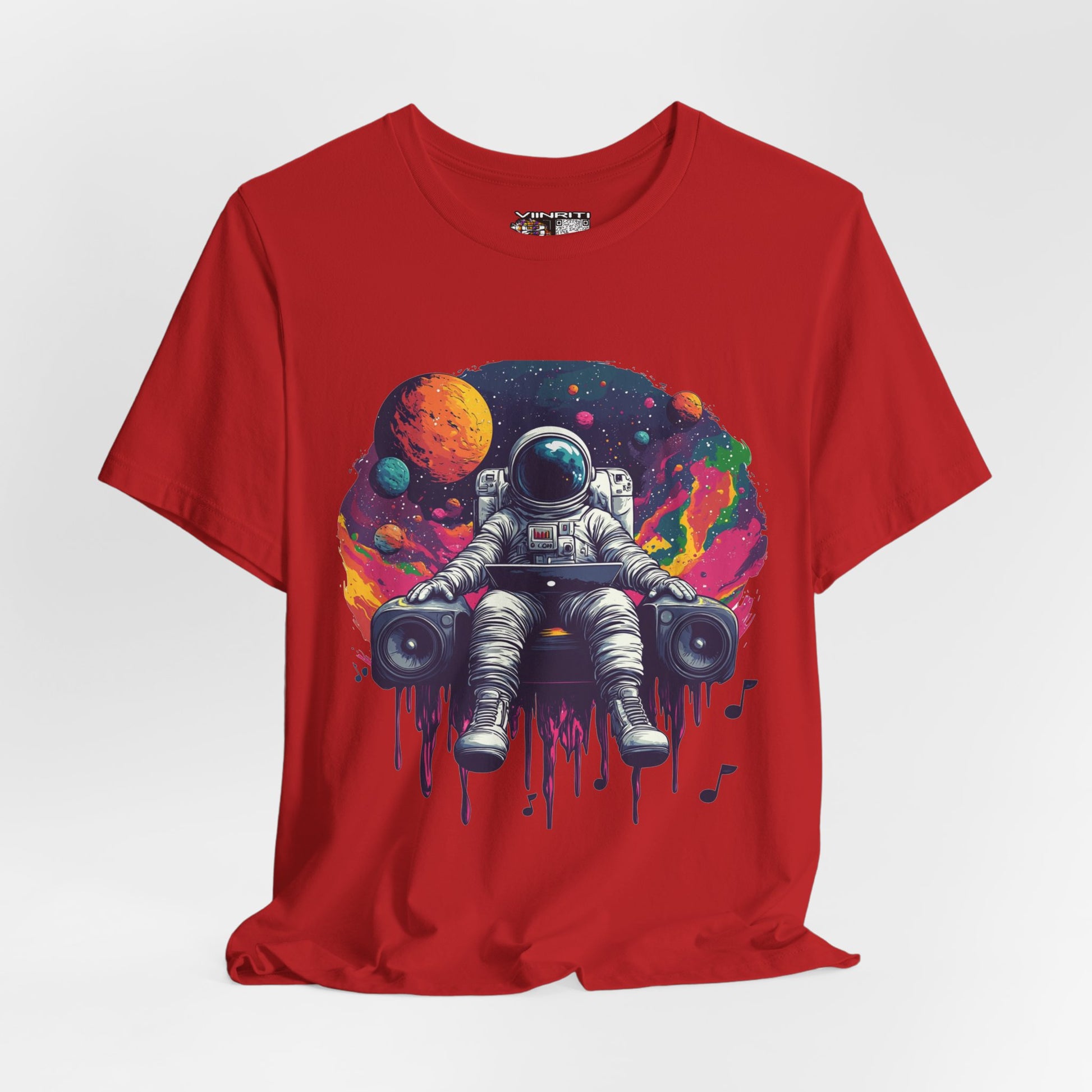 Cosmic Beats Astronaut Tee - Unisex Short Sleeve T-Shirt