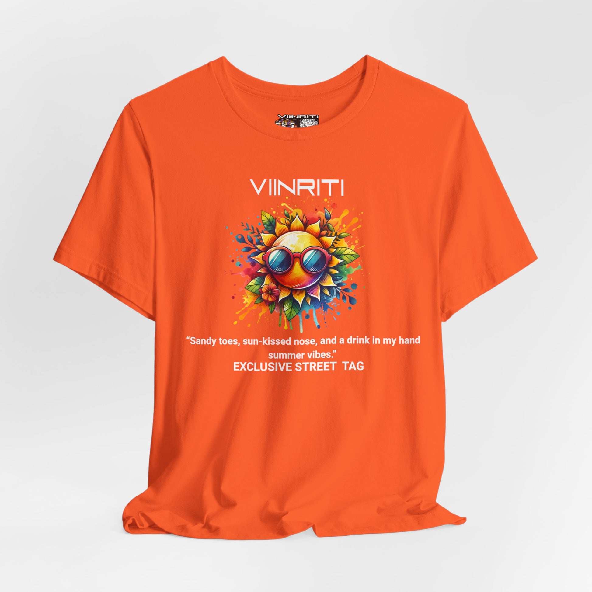 Summer Vibes Sunflower Tee - Colorful Sunglasses Graphic T-Shirt