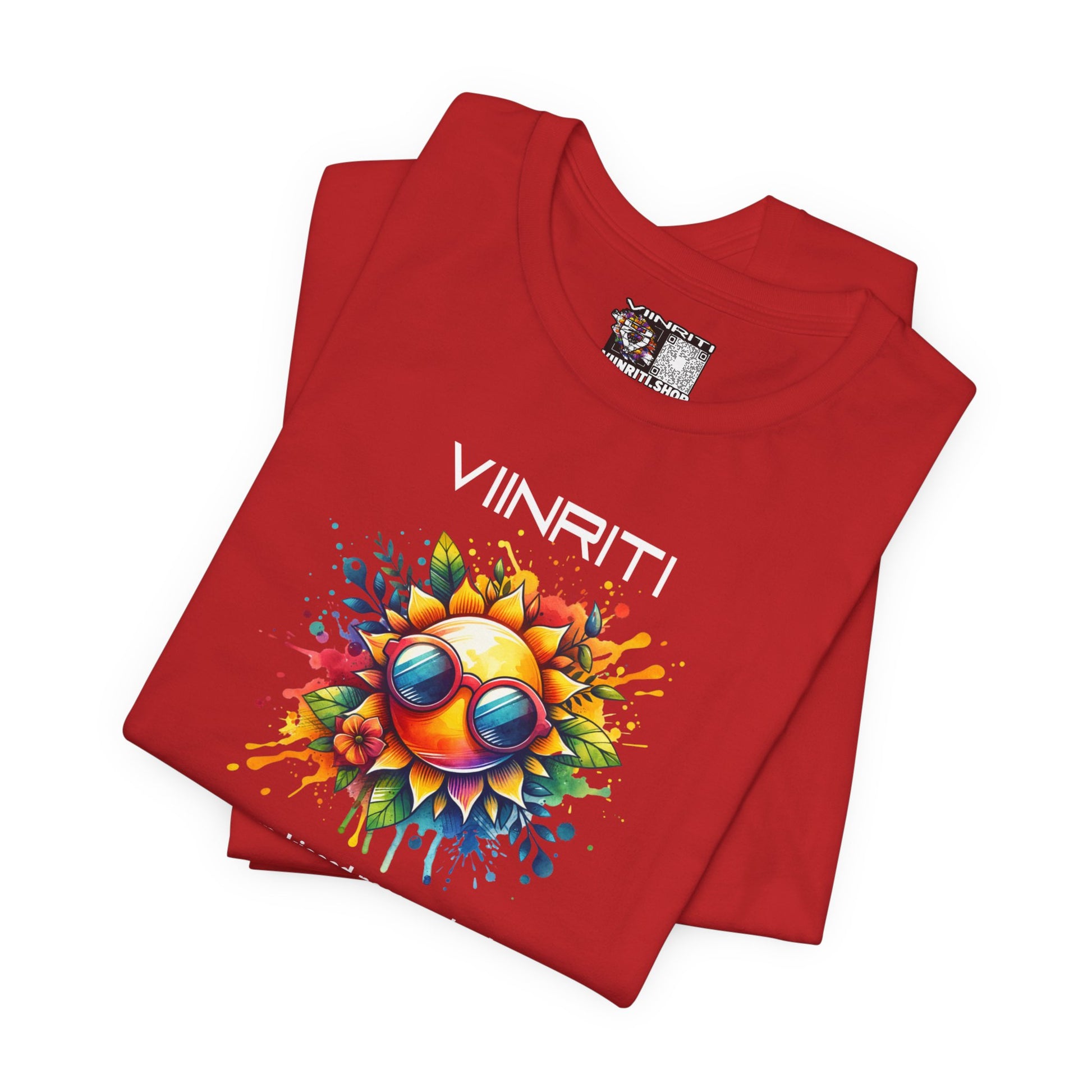 Summer Vibes Sunflower Tee - Colorful Sunglasses Graphic T-Shirt