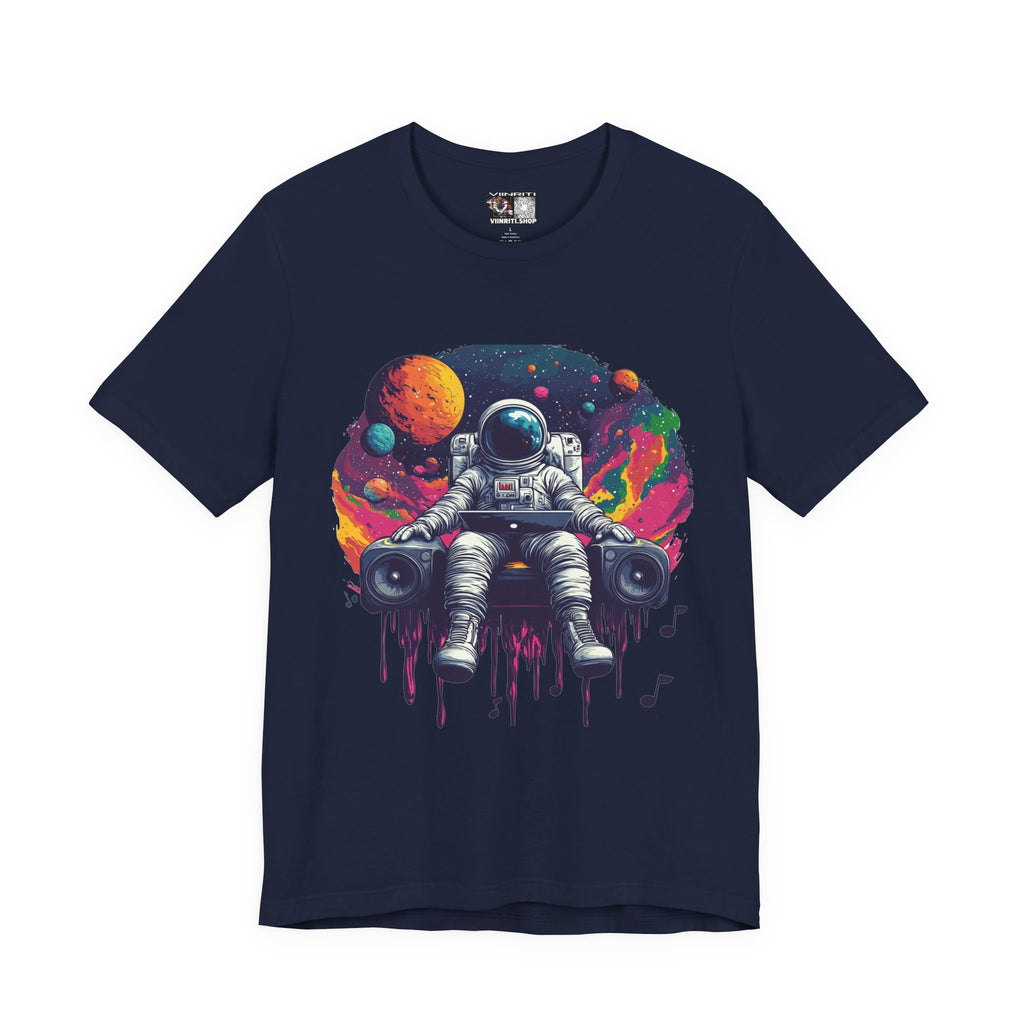 Cosmic Beats Astronaut Tee - Unisex Short Sleeve T-Shirt