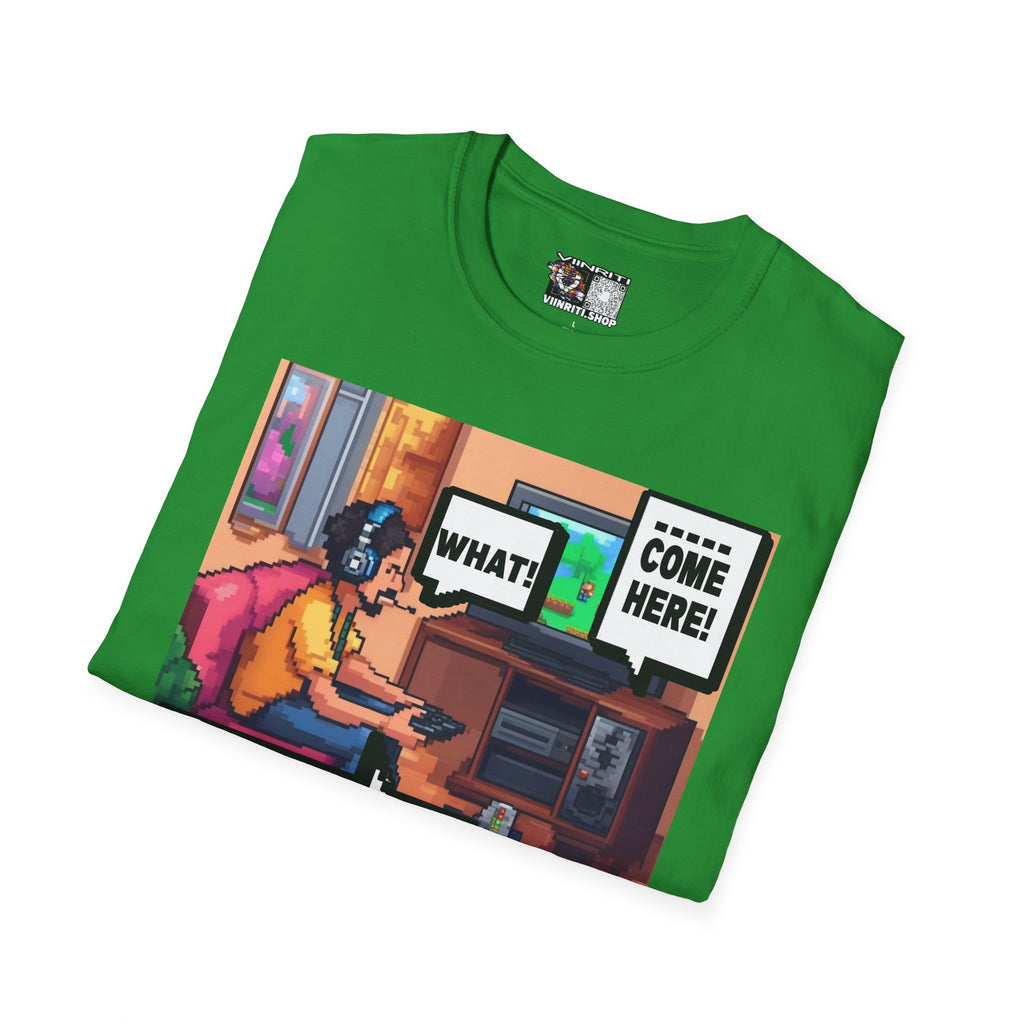 Gamer Comic T-Shirt — “I’m Trying to Play the Game” Pixel Art Tee