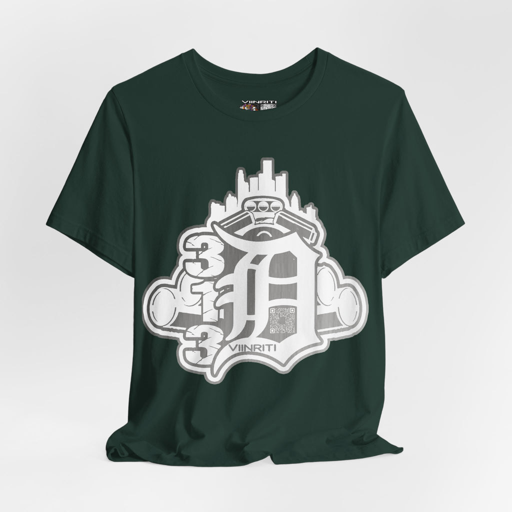 Detroit Vintage Logo T-Shirt — D City Skyline Emblem