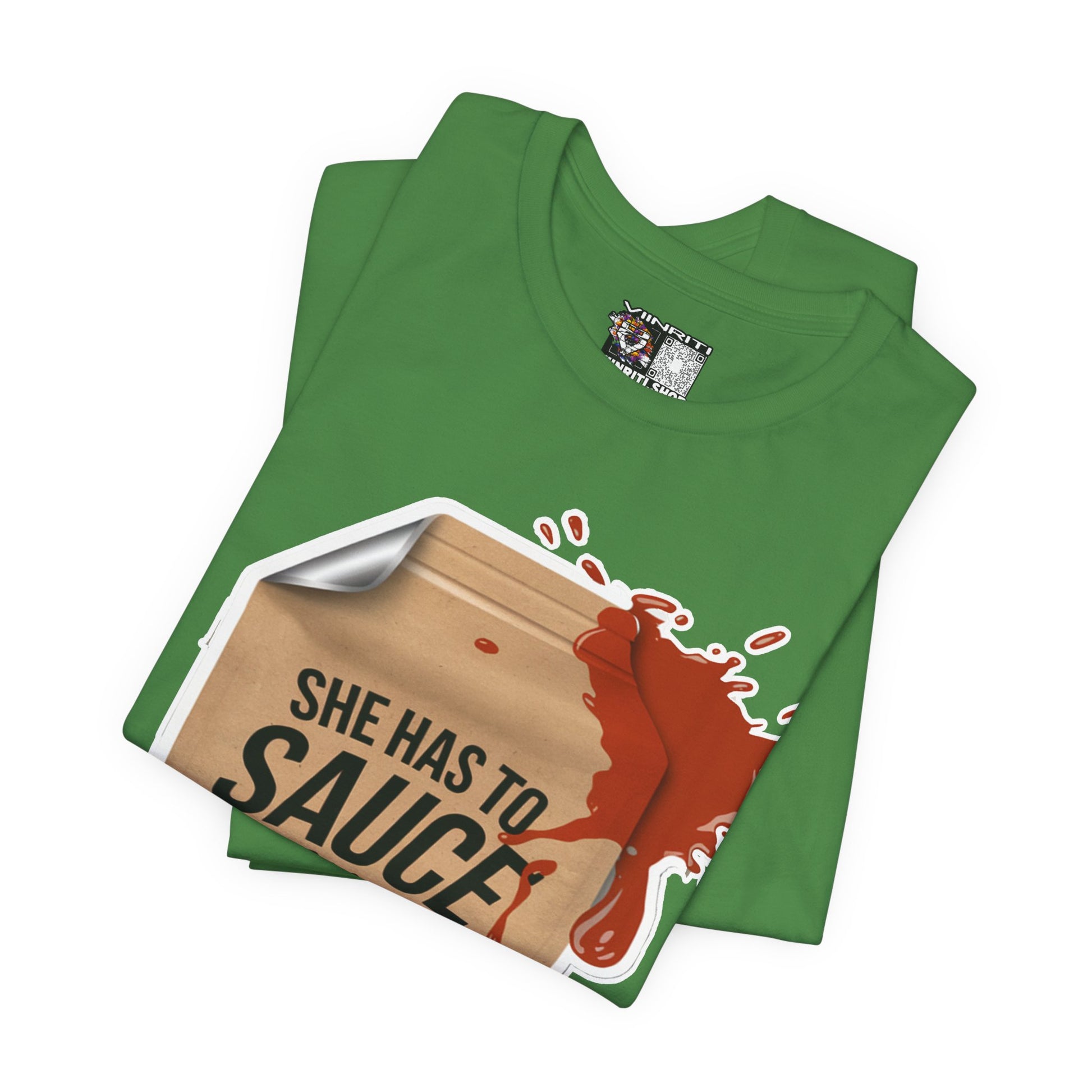 She has to sauce me up Humorous Foodie Guy Jersey Tee - 'Sauce Me Up' Design