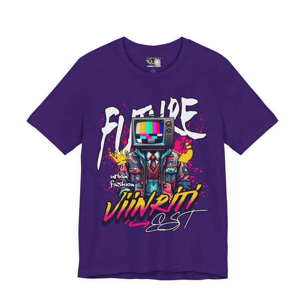 """"" VIINRITI  EXCLUSIVE Retro TV Robot Graphic Tee — "Vibe In Reset" Streetwear T-Shirt