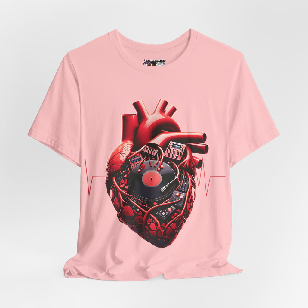 Heart Beat Vinyl Tee — Anatomical Heart Record T-Shirt