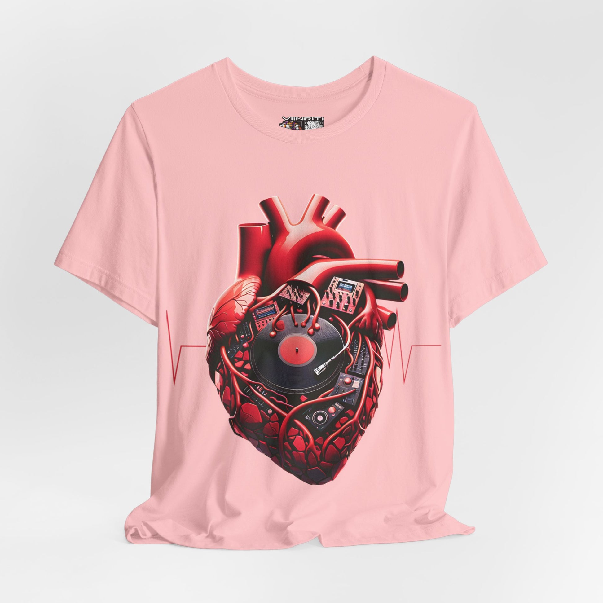 Heart Beat Vinyl Tee — Anatomical Heart Record T-Shirt