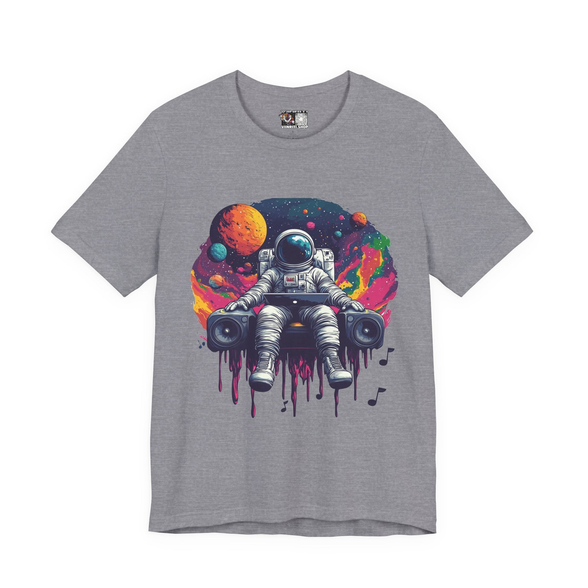 Cosmic Beats Astronaut Tee - Unisex Short Sleeve T-Shirt
