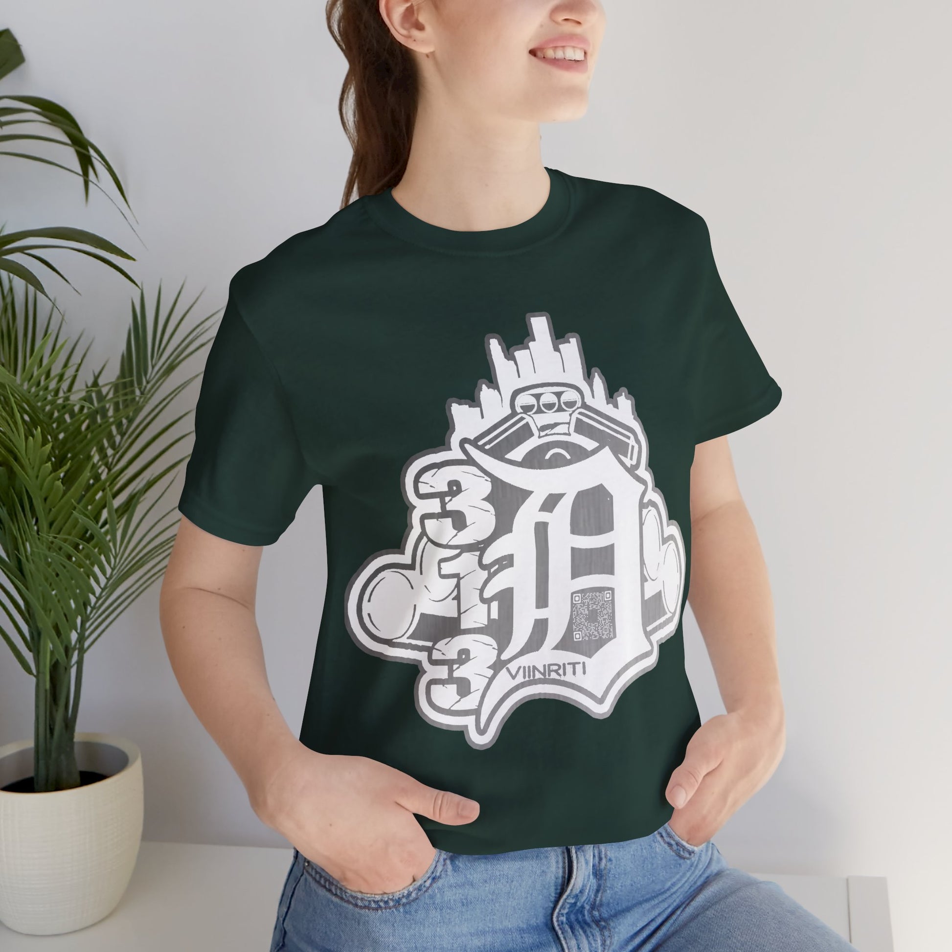 Detroit Vintage Logo T-Shirt — D City Skyline Emblem