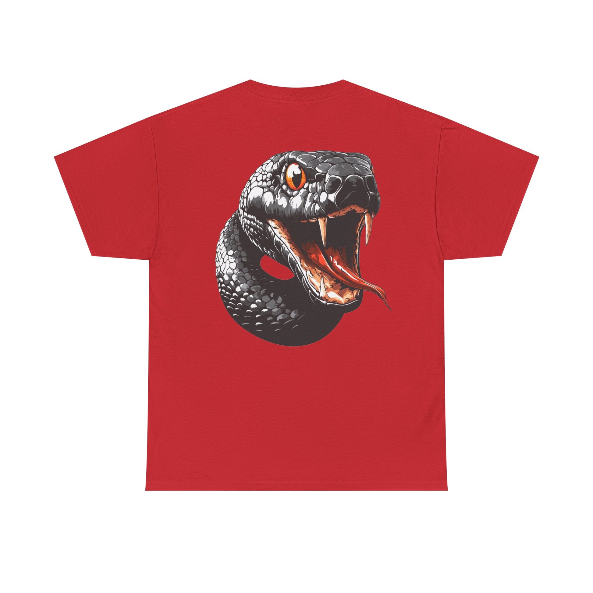 """"VIINRITI Snake Head Graphic Tee — Fierce Black Snake Illustration T-Shirt