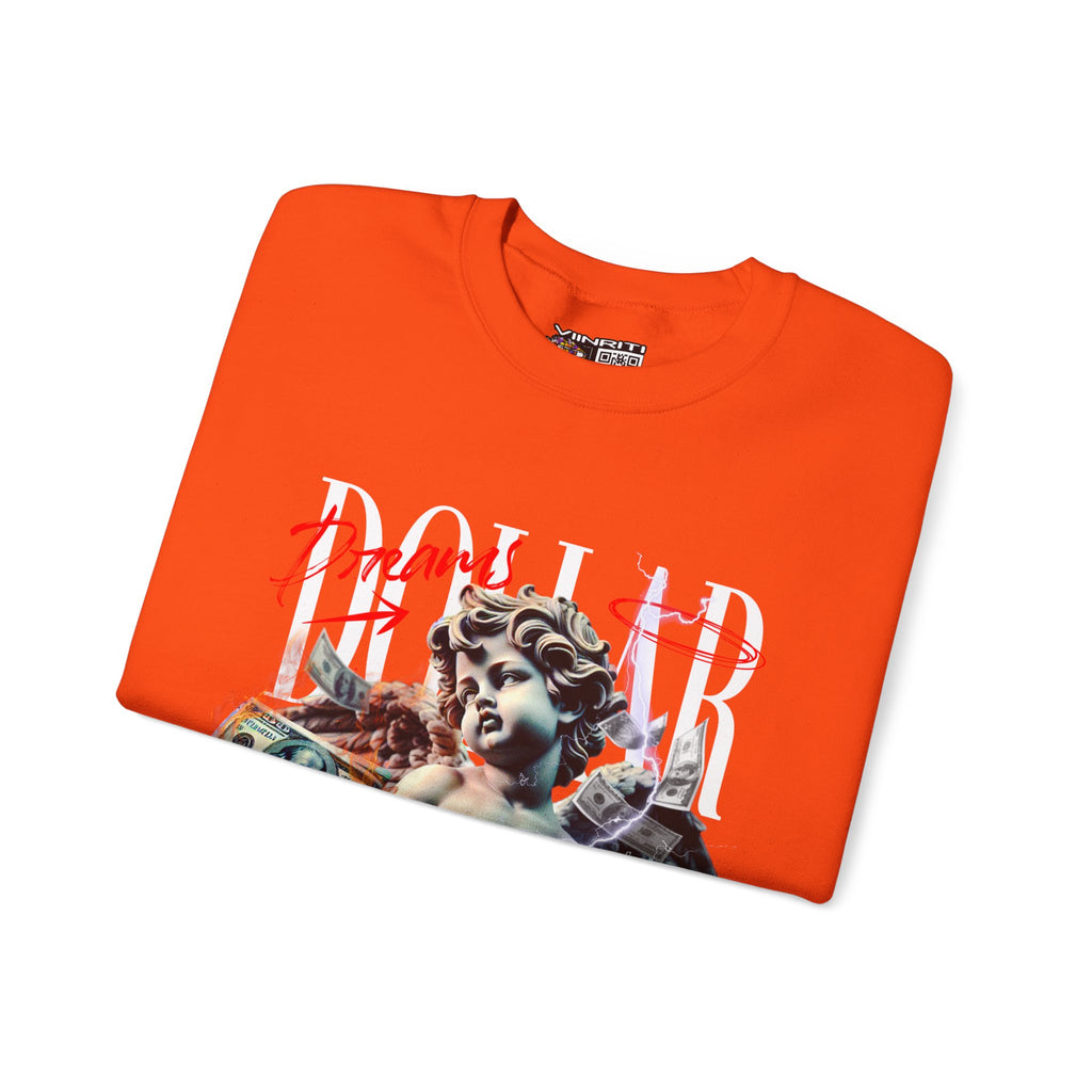 Crewneck Sweatshirt — 'Dollar' Statue Collage Graphic
