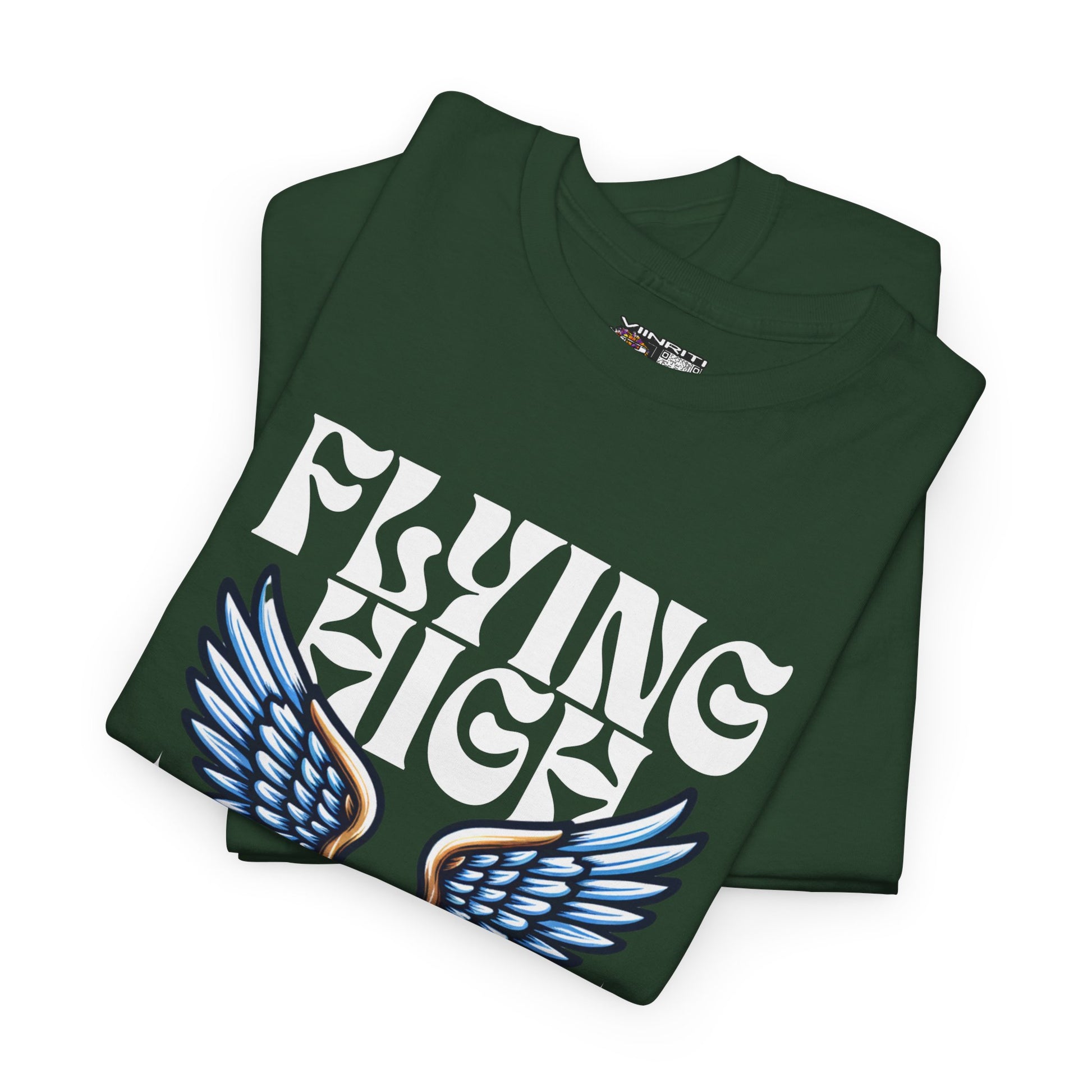 ""Flying High Knowledge T-Shirt — Vintage Winged Book Graphic Tee