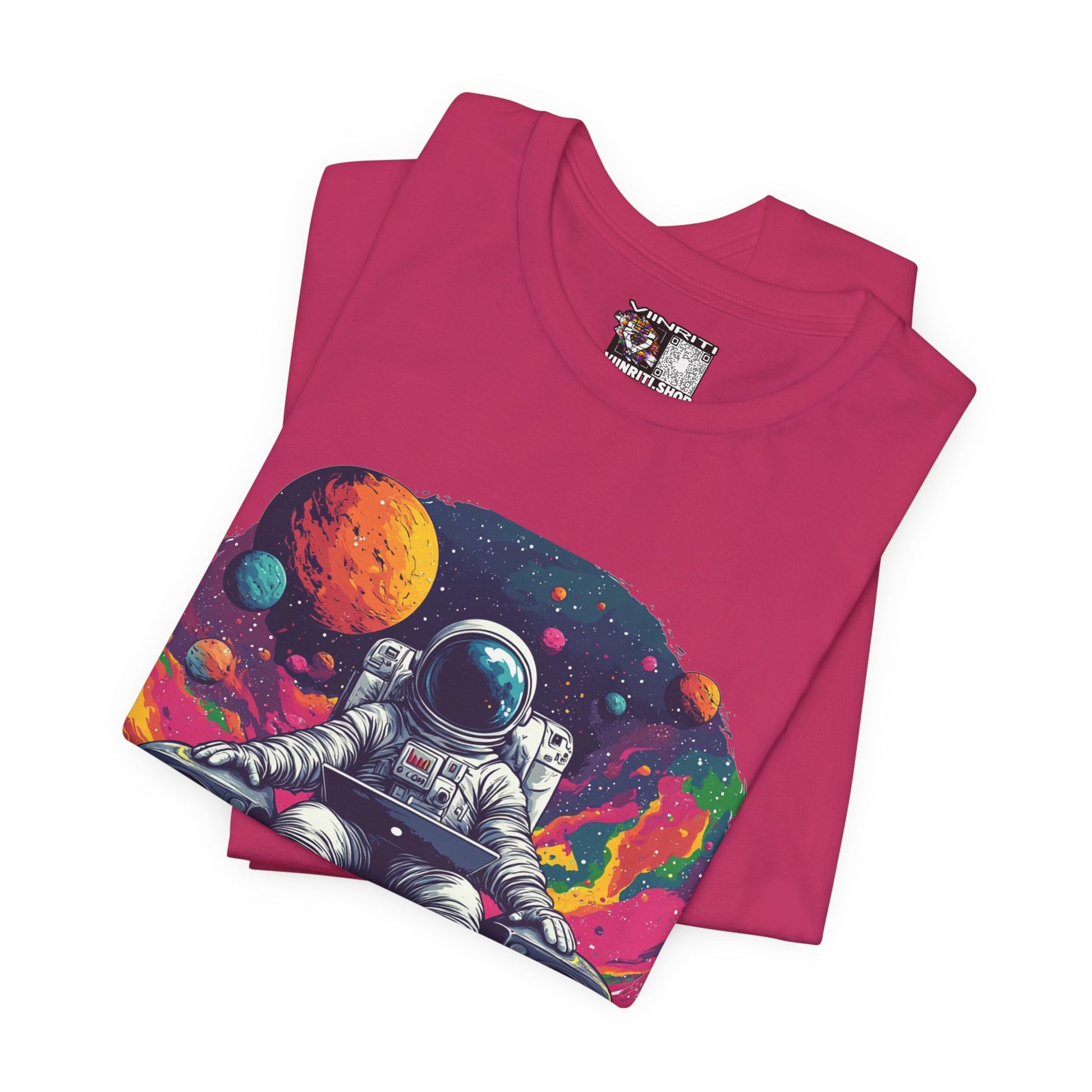 Cosmic Beats Astronaut Tee - Unisex Short Sleeve T-Shirt