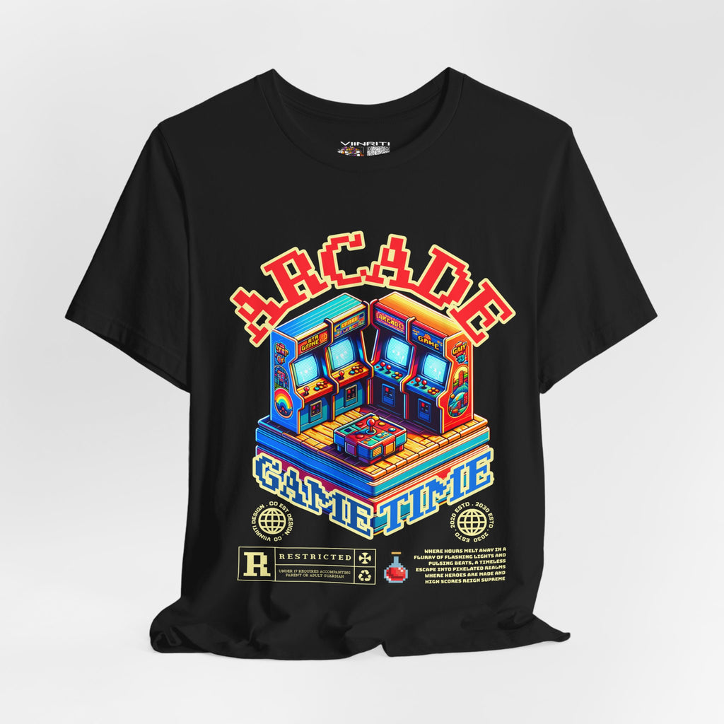 Arcade Game Time Tee — Retro Pixel Arcade Gaming T-Shirt
