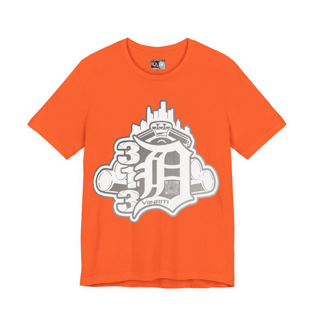 Detroit Vintage Logo T-Shirt — D City Skyline Emblem