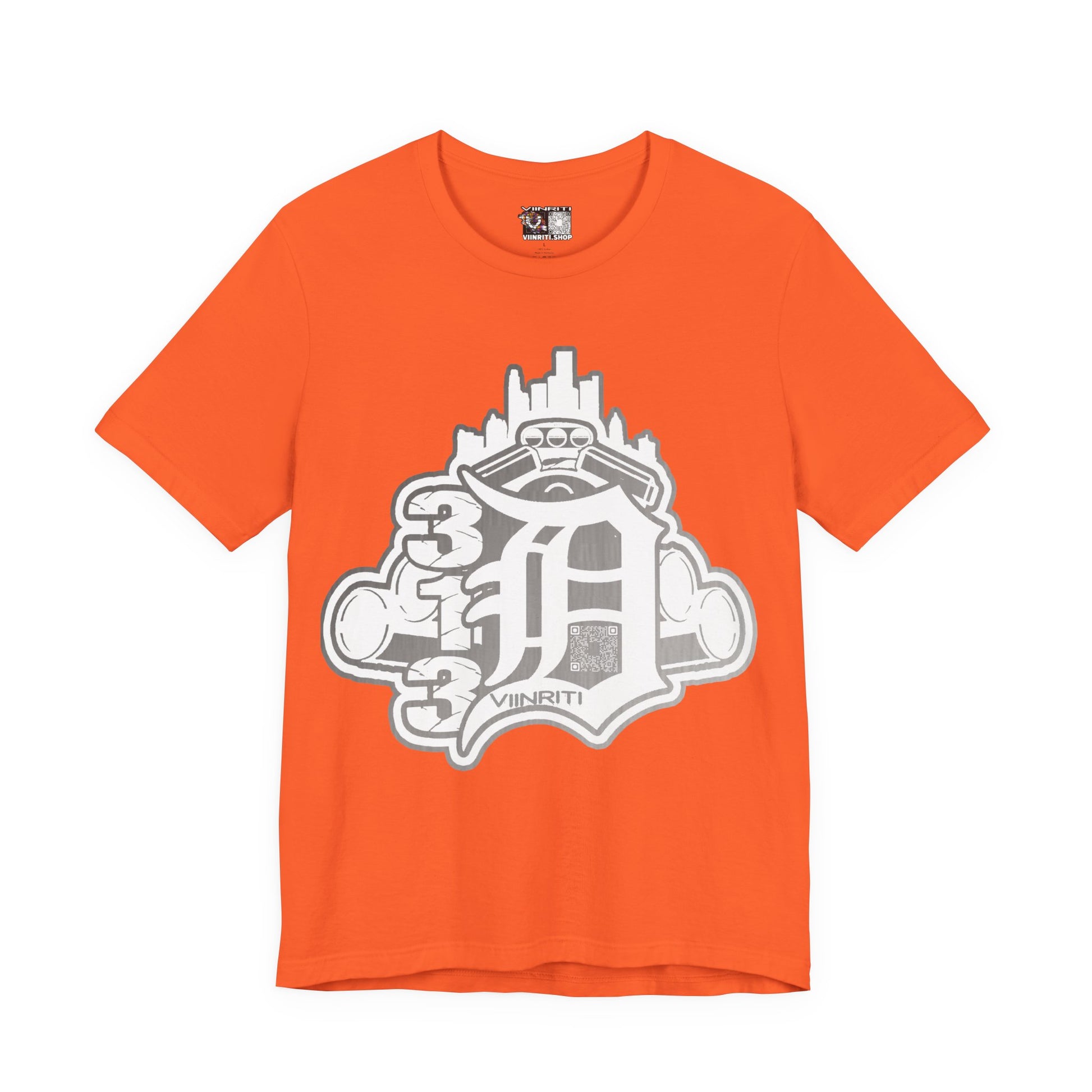 Detroit Vintage Logo T-Shirt — D City Skyline Emblem