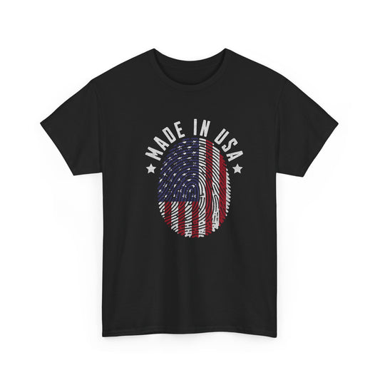 "Patriotic Unisex Heavy Cotton Tee | Made in USA T-Shirt, Graphic Tee for Independence Day, Casual Wear, Gift Idea, American Pride