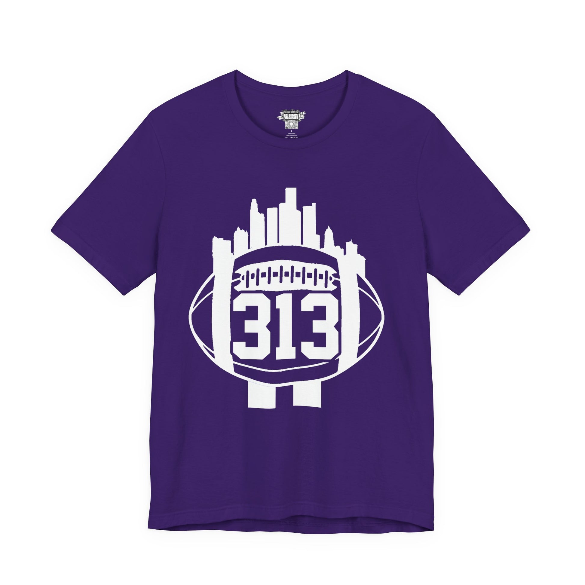 Detroit 313 Football Skyline T-Shirt