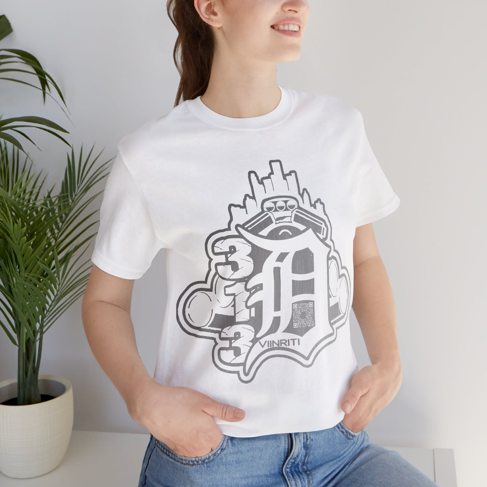 Detroit Vintage Logo T-Shirt — D City Skyline Emblem