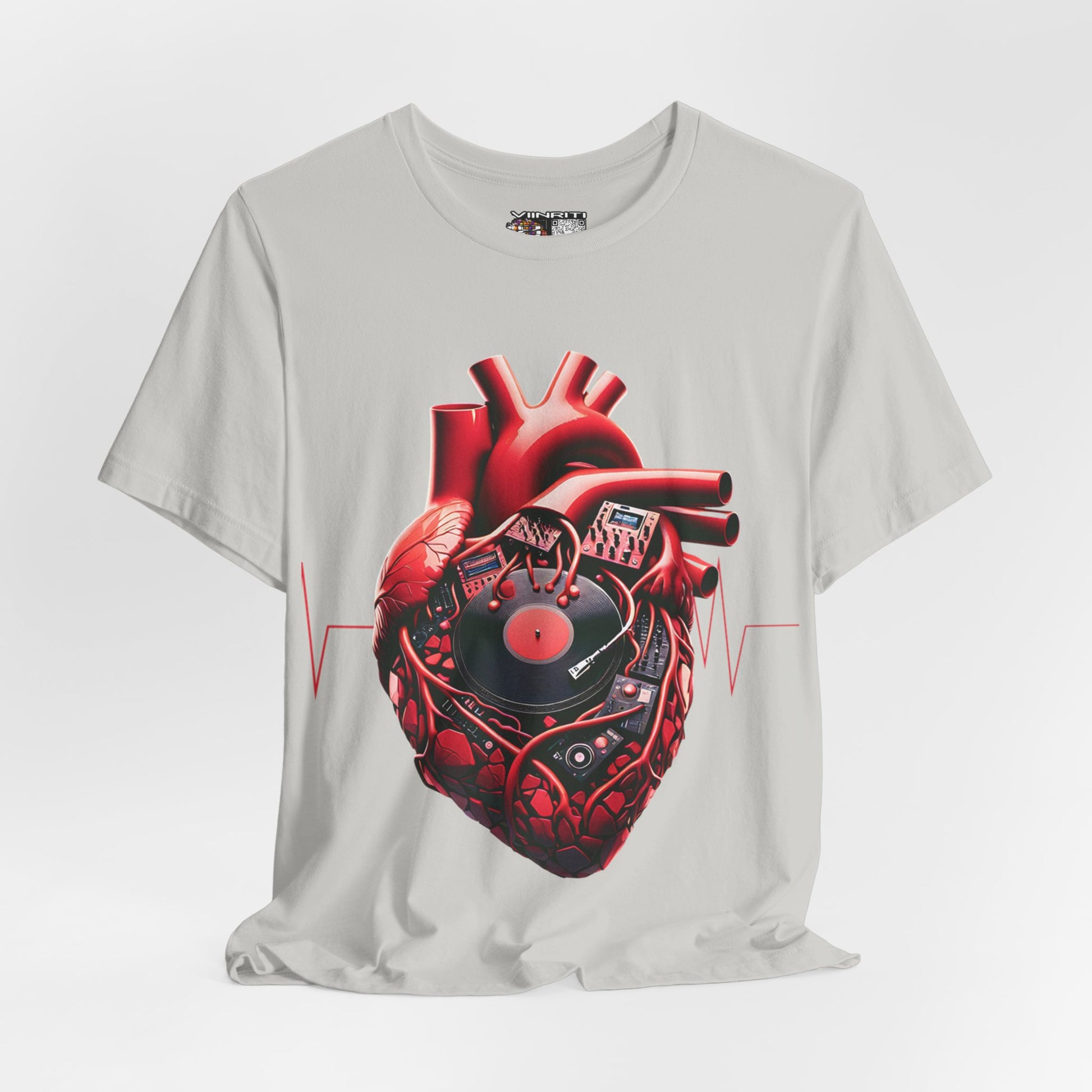 Heart Beat Vinyl Tee — Anatomical Heart Record T-Shirt