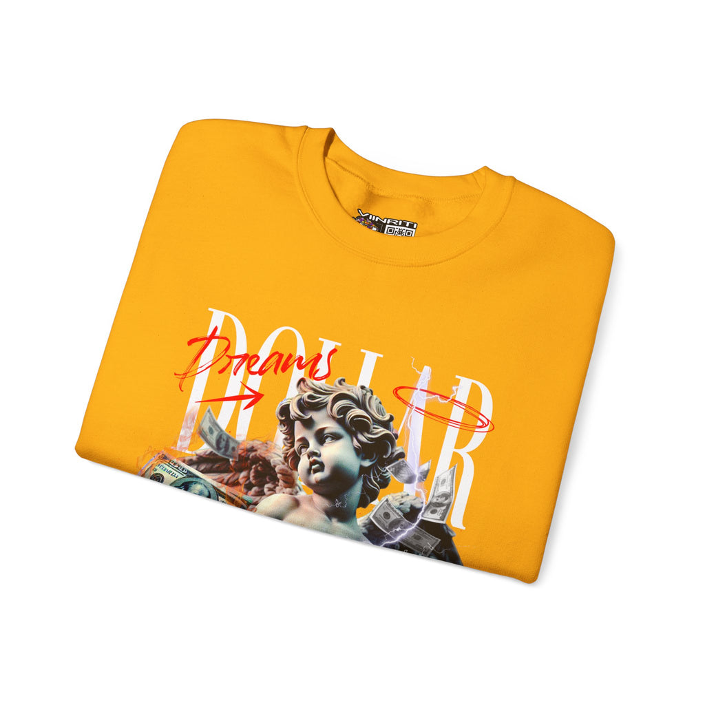 Crewneck Sweatshirt — 'Dollar' Statue Collage Graphic