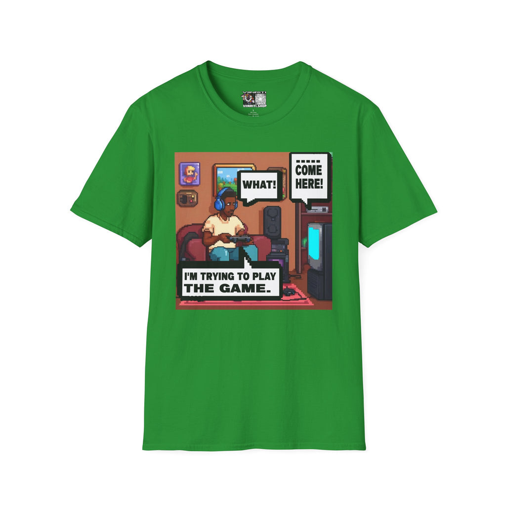 Gamer Comic Tee — "I'm Trying to Play the Game" Graphic T-Shirt