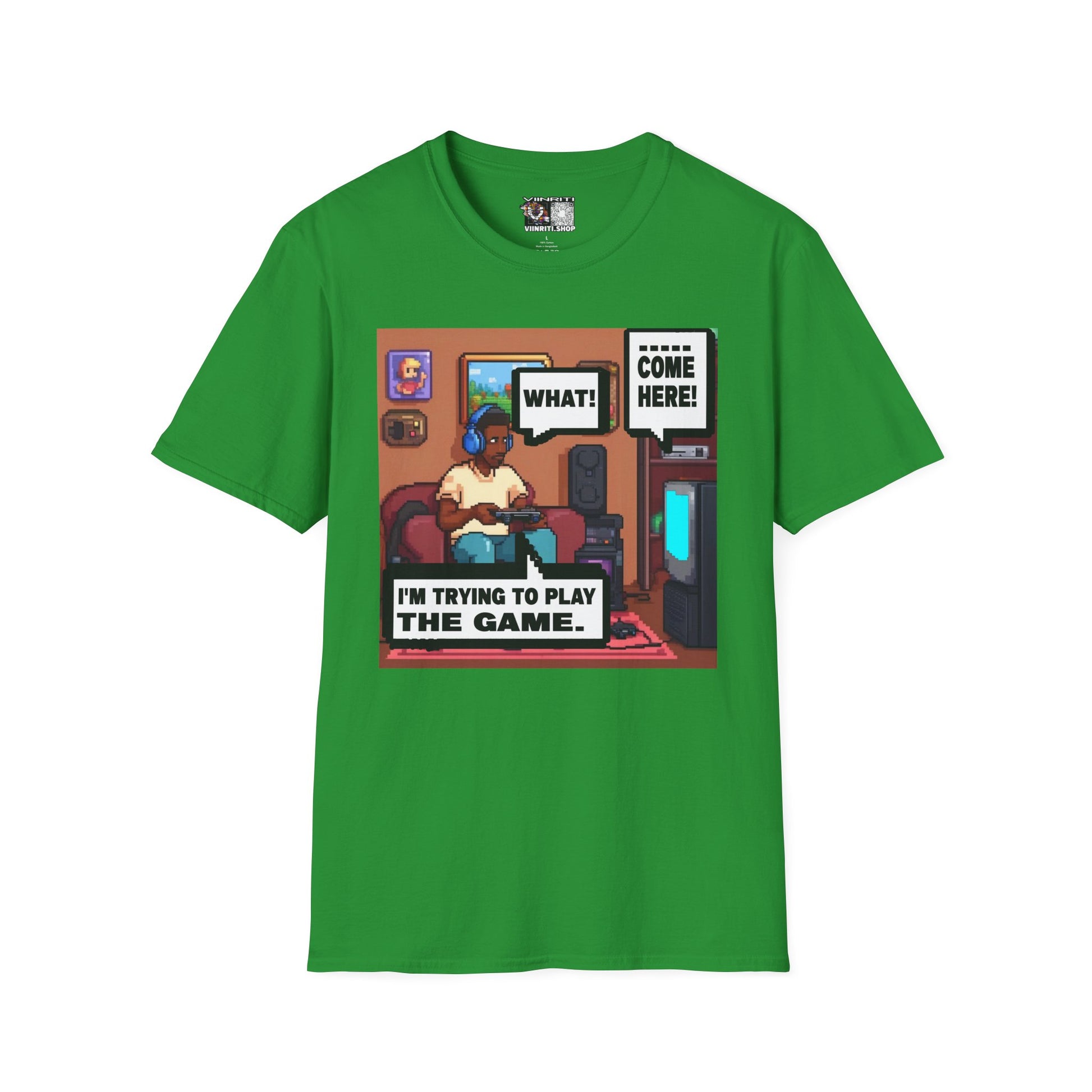 Gamer Comic Tee — "I'm Trying to Play the Game" Graphic T-Shirt
