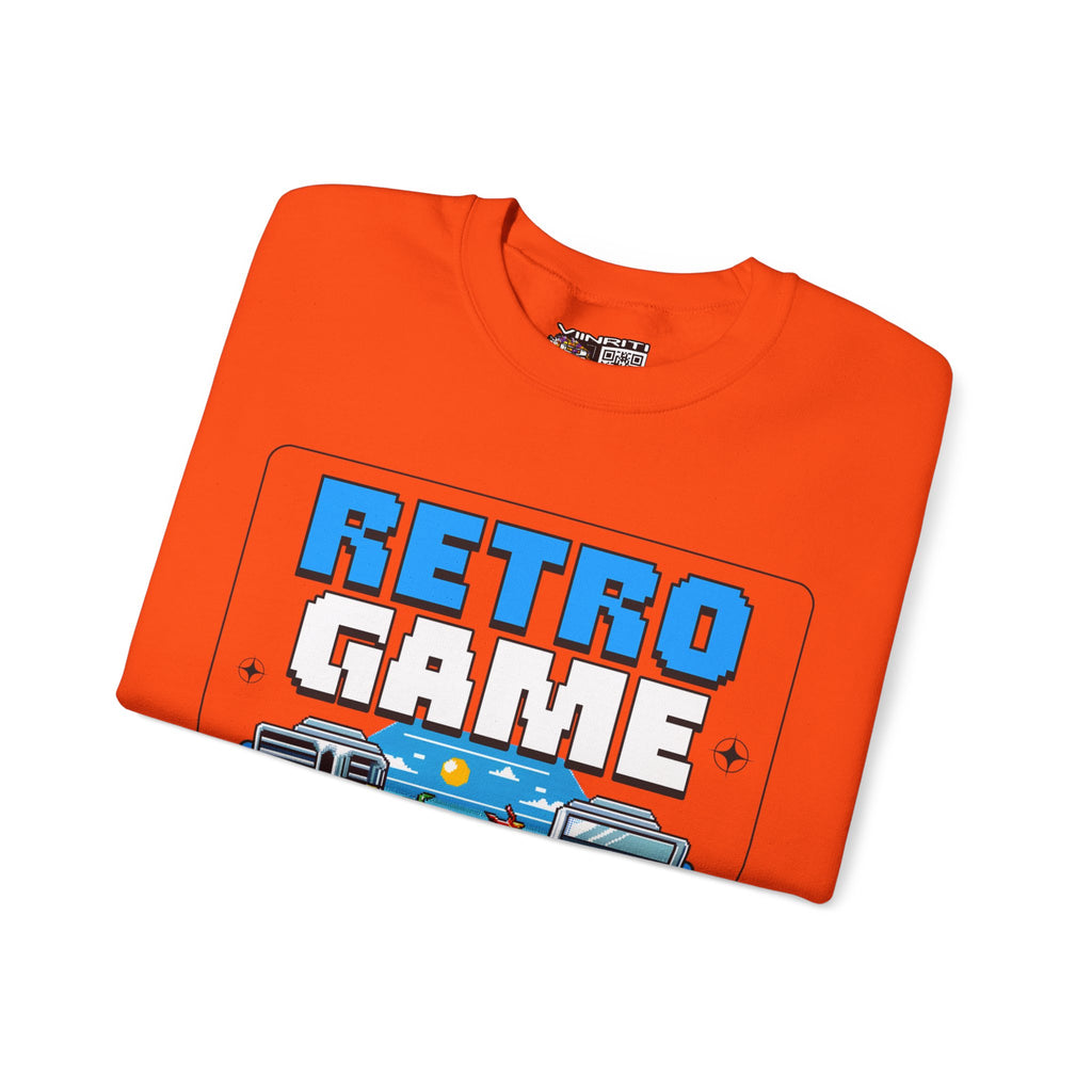 Retro Game Sweatshirt — Vintage 8-Bit Arcade Graphic Crewneck