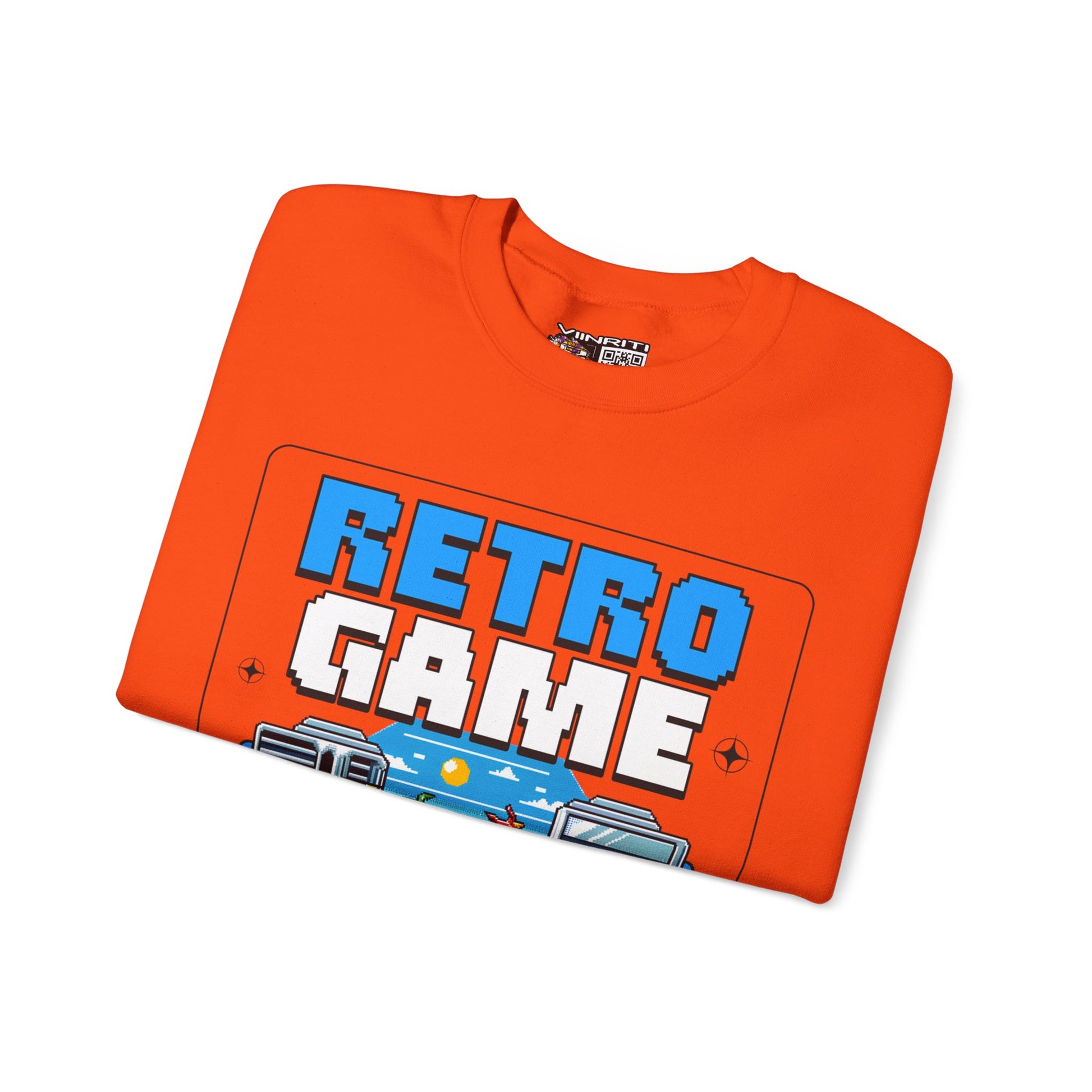 Retro Game Sweatshirt — Vintage 8-Bit Arcade Graphic Crewneck