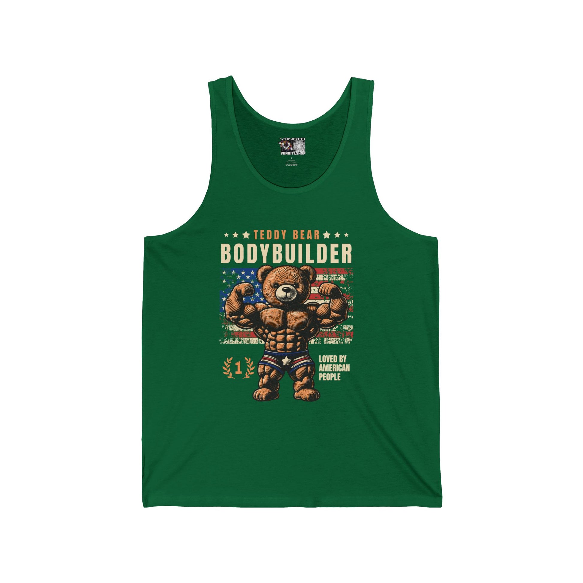 Bodybuilder Bear Tank Top — Funny Muscle Teddy Gym Tank