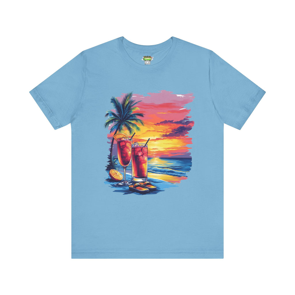 Tropical Sunset Tee - Perfect for Summer Vibes, Beach Days, Relaxation, Gifts, Vacation