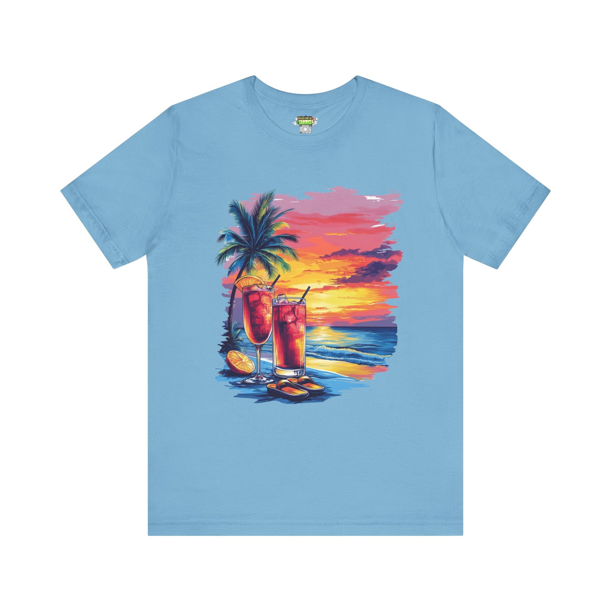 Tropical Sunset Tee - Perfect for Summer Vibes, Beach Days, Relaxation, Gifts, Vacation