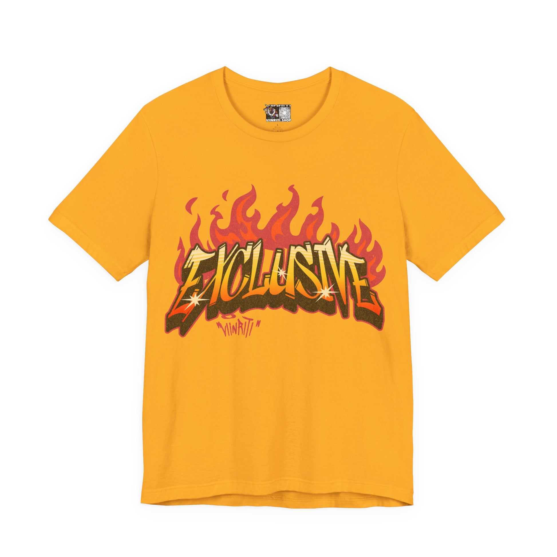 VIINRITI- 'Exclusive' Flame Graphic Streetwear T‑Shirt