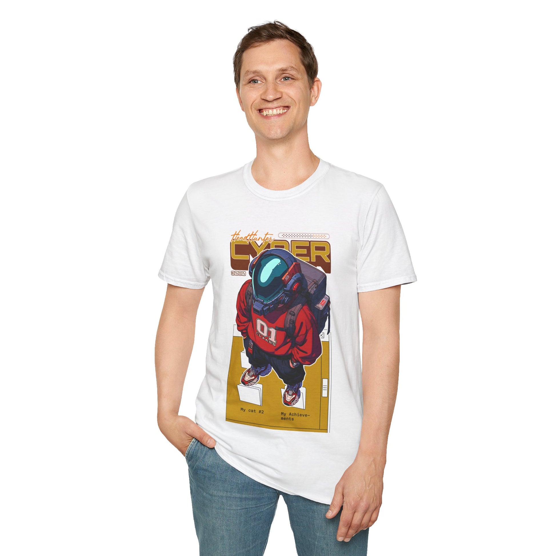 Cyber Astronaut Graphic T-Shirt — Futuristic Streetwear Tee