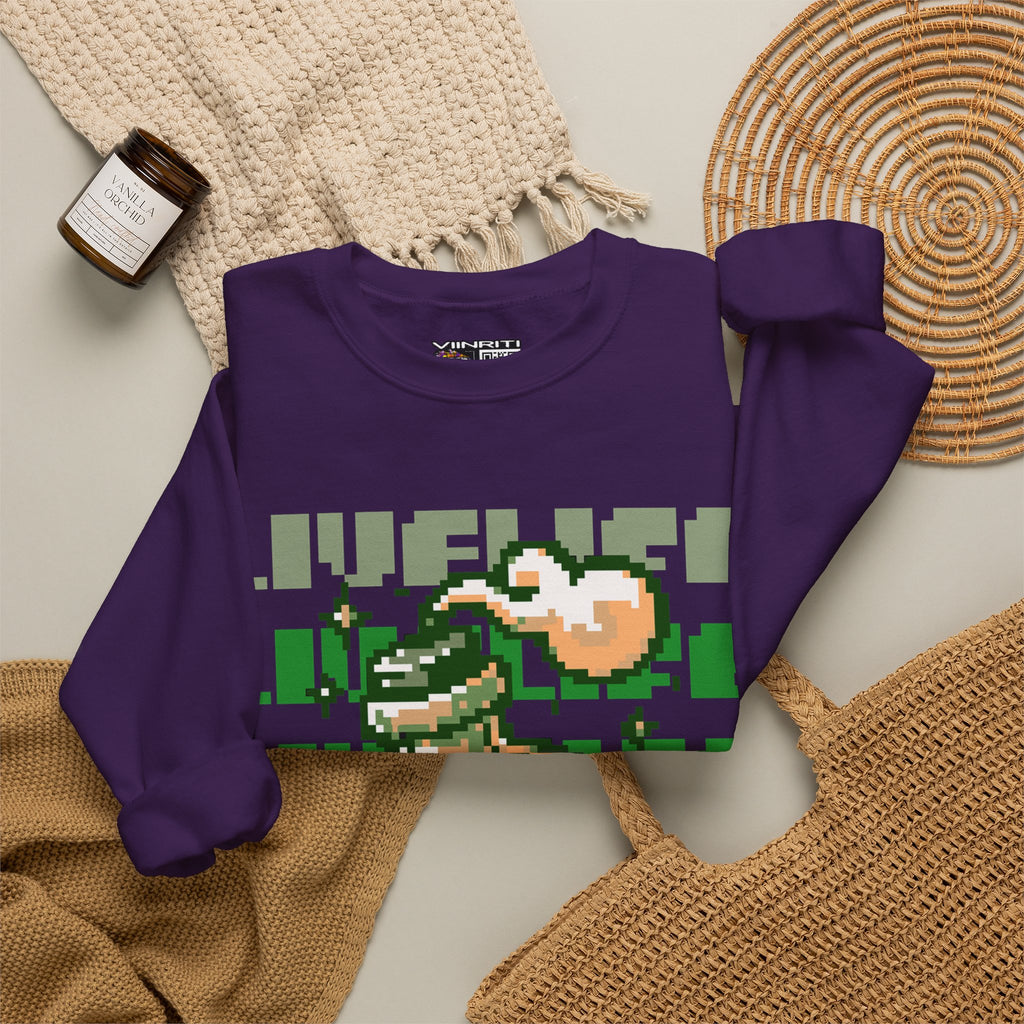 Crewneck Sweatshirt — Pixel Potion 'LIFE' Retro Gaming Graphic