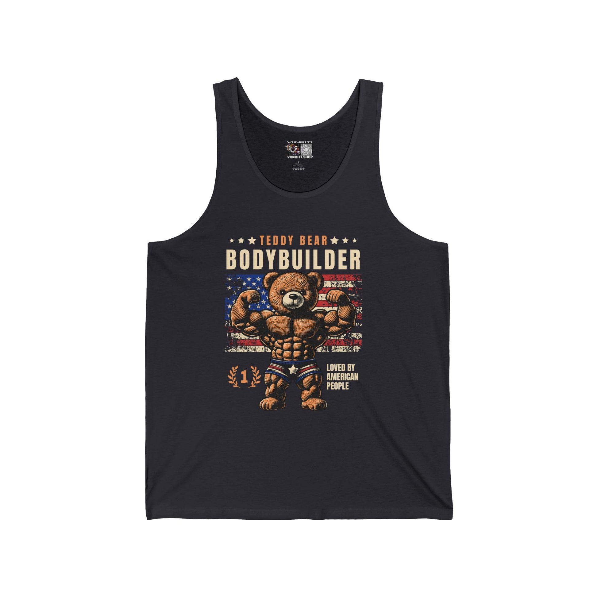 Bodybuilder Bear Tank Top — Funny Muscle Teddy Gym Tank