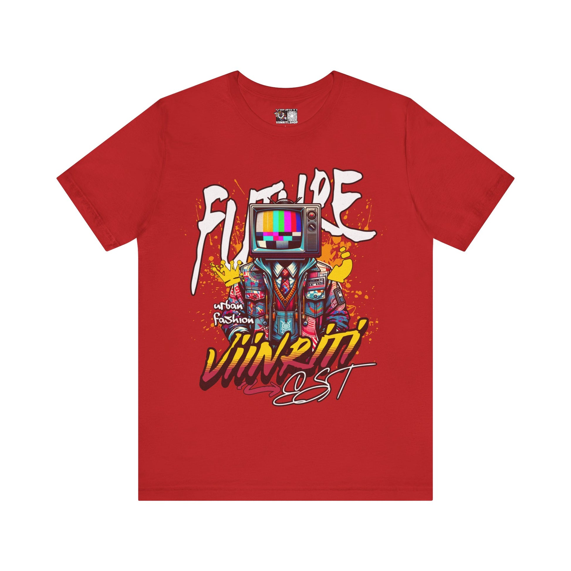""""" VIINRITI  EXCLUSIVE Retro TV Robot Graphic Tee — "Vibe In Reset" Streetwear T-Shirt