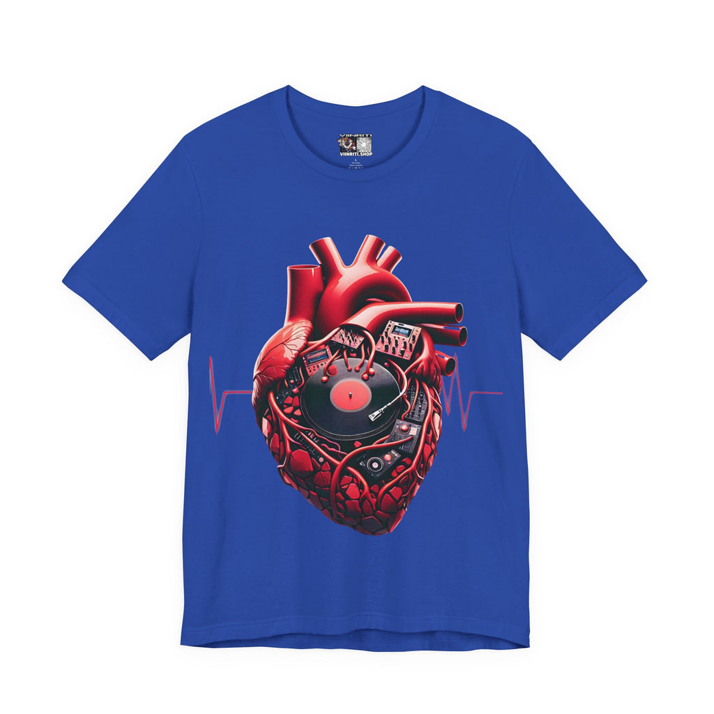 Heart Beat Vinyl Tee — Anatomical Heart Record T-Shirt