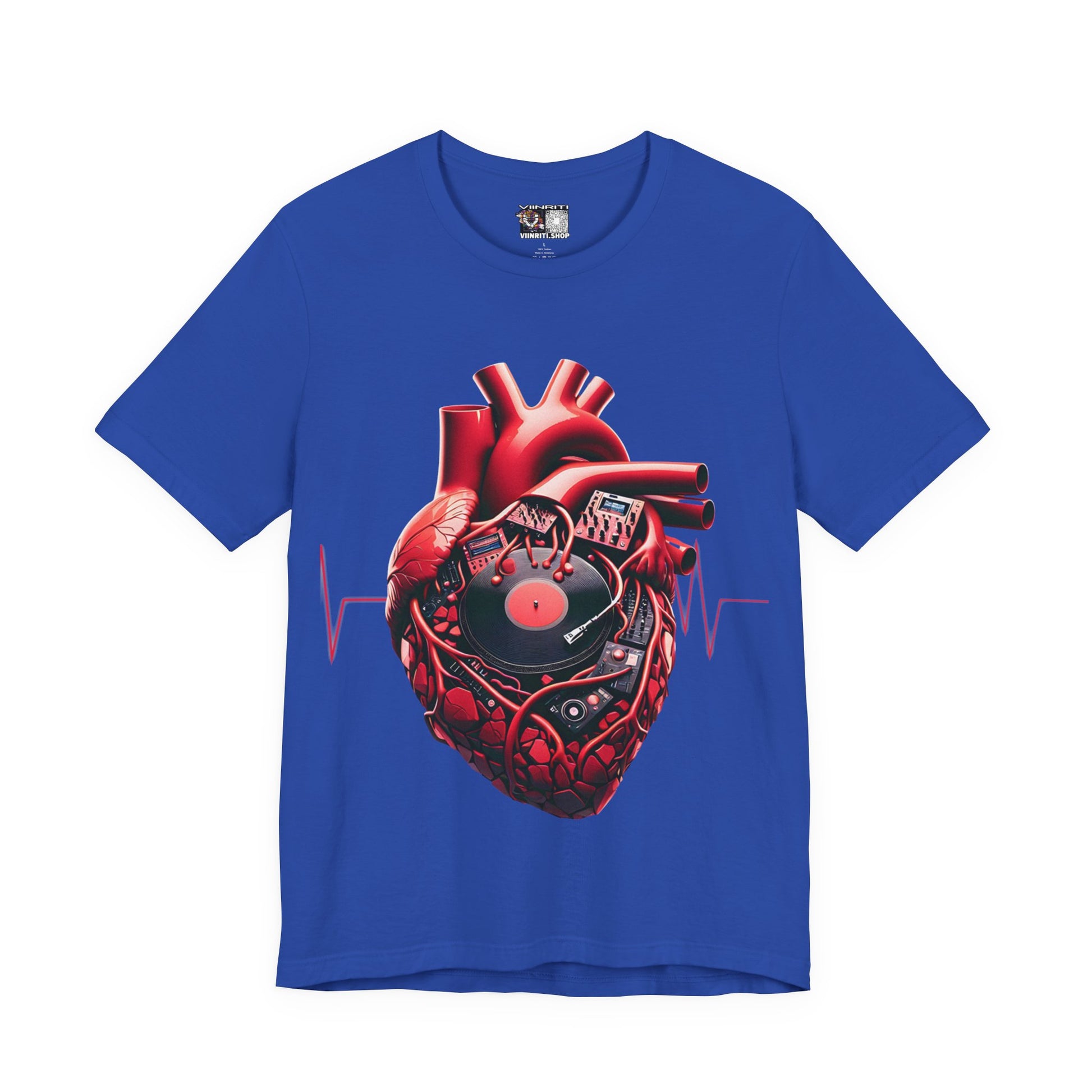 Heart Beat Vinyl Tee — Anatomical Heart Record T-Shirt
