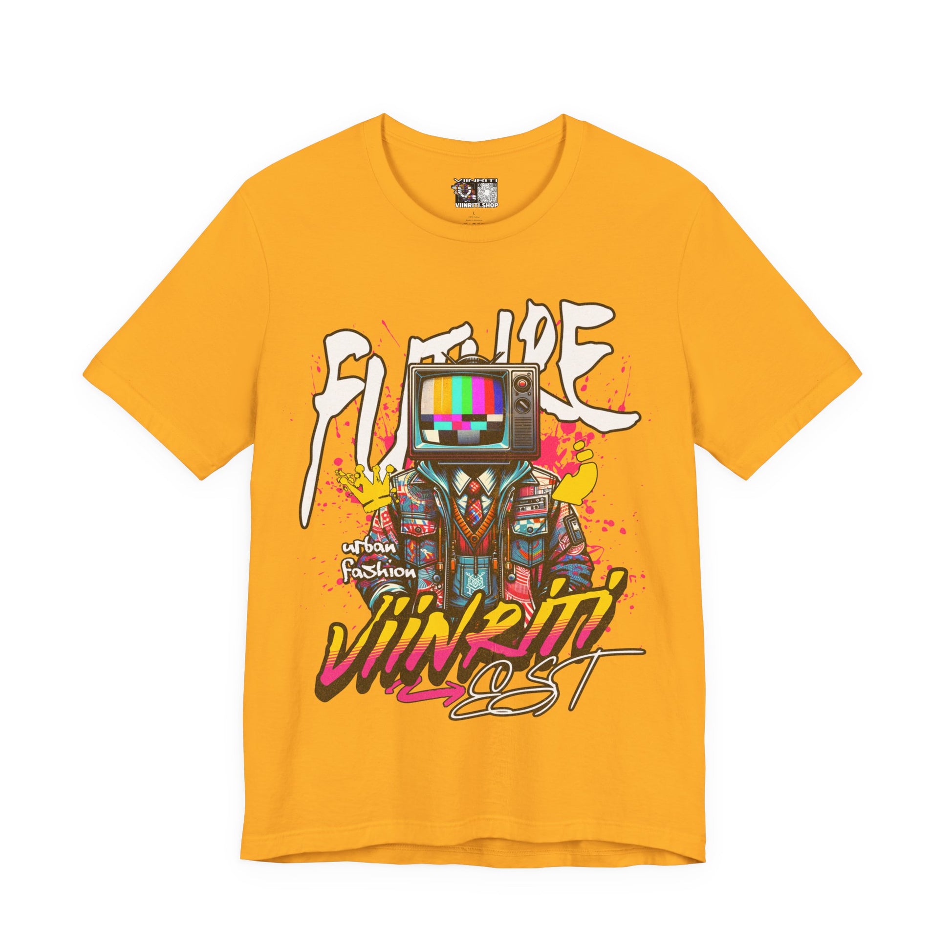 """"" VIINRITI  EXCLUSIVE Retro TV Robot Graphic Tee — "Vibe In Reset" Streetwear T-Shirt